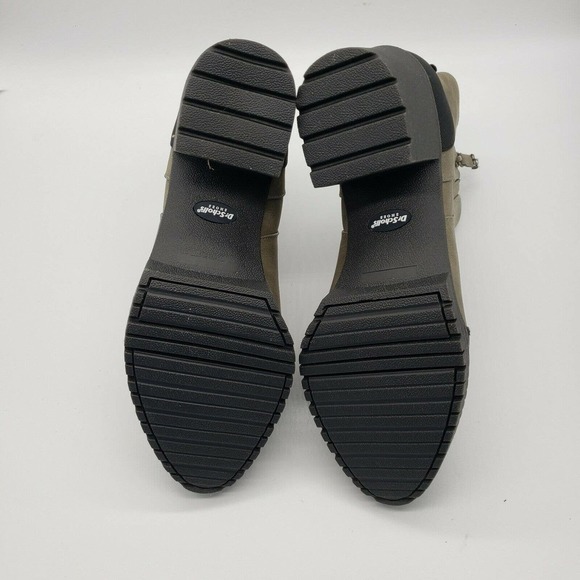 NEW Dr Scholls Level Best Boots ankle heeled booties Olive brown womens sz 8.5 - Picture 8 of 9